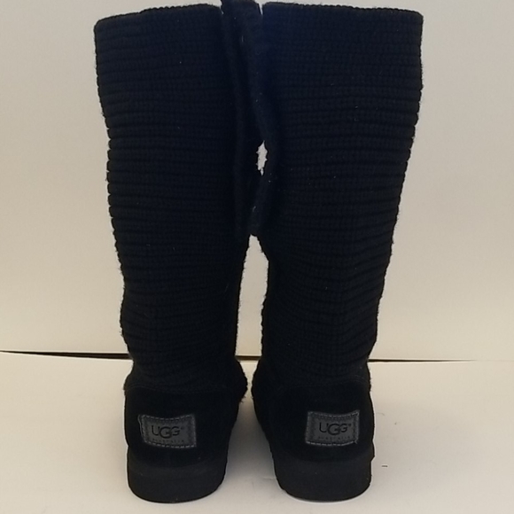UGG Classic Cardy II Knit Boot Size 7 Black - Picture 11 of 17